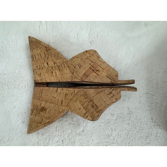 Veronica Beard Cork Wedge Mule Sandals Size 9 Designer Heels - Picture 4 of 10